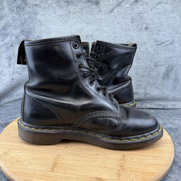 Dr. Martens 1460 Boots Mens Size 6 Black Leather Combat Lace Up Made In England main image 13